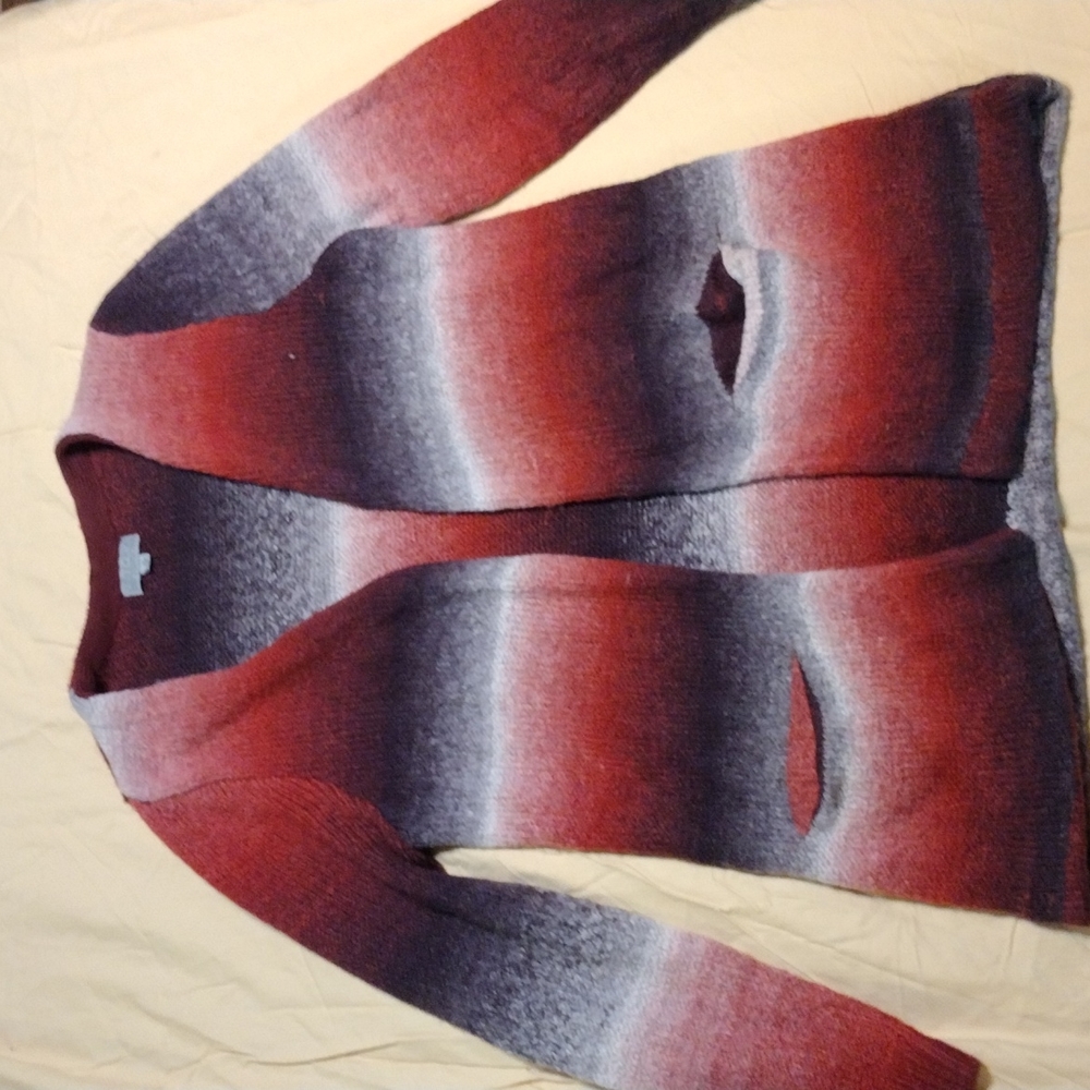 Joseph A woman med silk sweater red black white 009